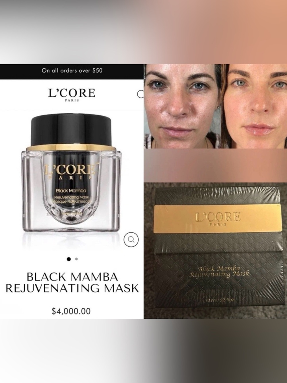 L'CORE PARIS BLACK MAMBA REJUVENATING MASK (Sold out on site)